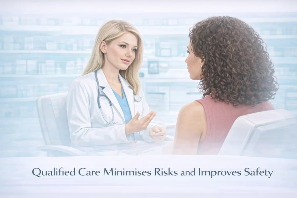 Practitioner consultation about lip filler safety and prevention