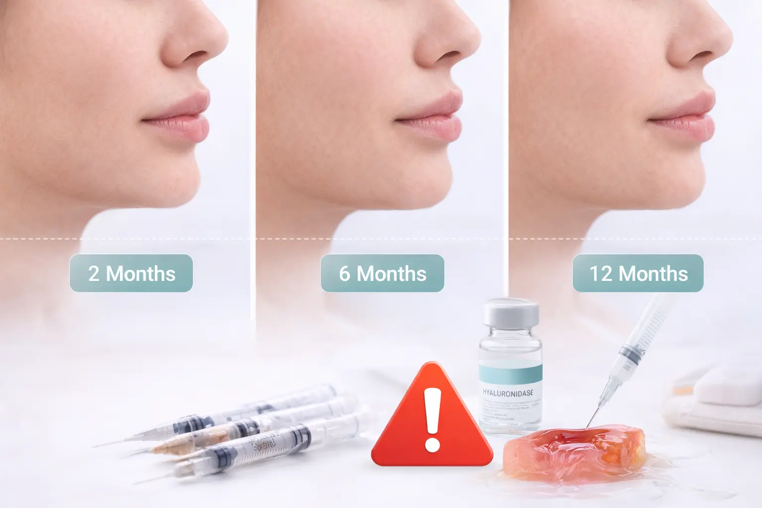 Lip filler results over time showing natural lip shape, longevity and maintenance of dermal filler outcomes in a UK clinical setting